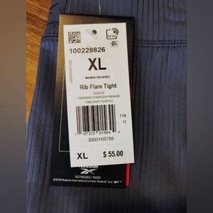 Reebok Twilight Purple Rib Flare Tights